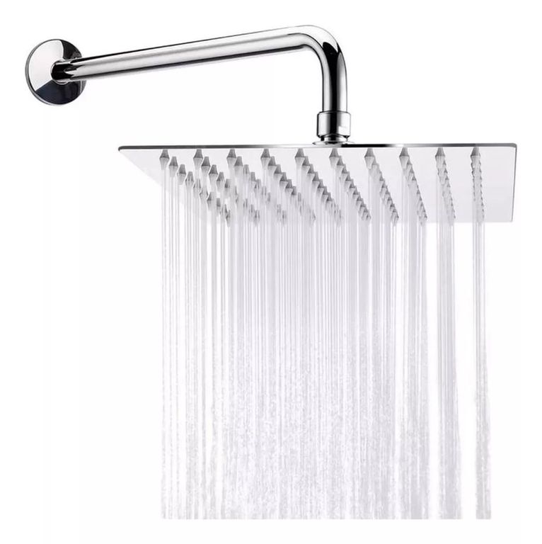 Brazo De Ducha 30cm + Plato De Ducha 25cm Acero Inox