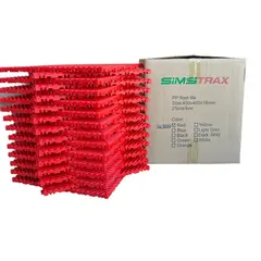 GENERICO - Pack x 25 Piso Encastrable Plastico Garaje Taller Detailing 10 Toneladas Rojo