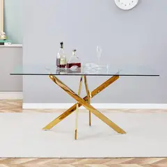 CORI CORI - Mesa Dubai Rectangular Gold 140x80cm