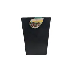 VERDY - Maceta Joinville Trapecio Negro 17x30cms Efecto Marmoleado