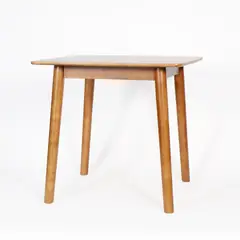 NECTAR - Mesa Preston madera de caucho café claro 80 x 80 x 74 cm