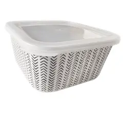 DECOGREEN - Contenedor Hermetico BioBamboo Flechas 19X14X7 cm