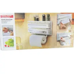 GENERICO - Dispensador Triple Porta Rollo Toalla Nova Cocina Alusa Film