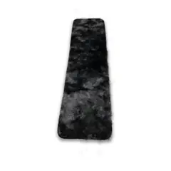 ANGELES DEL HOGAR - Alfombra Peluda Pasillera 200x55cm Negra