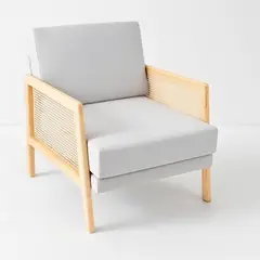 KLIK - Sillon madera rattan harmony - Gris