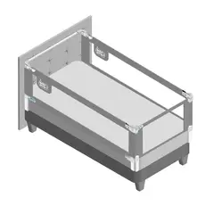 BEBE SURE - 3 barandas con soporte para cama King colchón alto