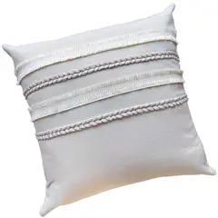 MANDIRHOME - Funda de Cojín Aurora 2.0 Crudo Cuadrada