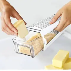 GENERICO - Rallador De Queso Con Recipiente Extraíble De Doble Cara