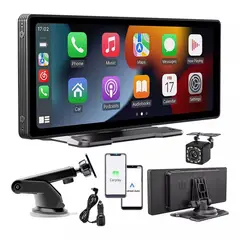 KUANGYE - Estéreo Inalámbrico Para Coche 10 Para Carplay Android Auto