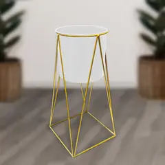 GENERICO - Maceta Macetero Pedestal Decorativo Blanco