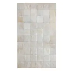 MOO HOGAR - Bajada de Cama Cuero 60 X 100Cm Diseño 10X10cm