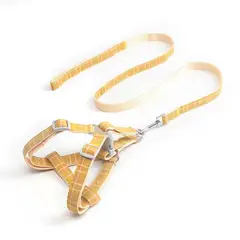 MASCO TODO - Arnés más Correa de Cuadro Mascotas Perros Amarillo Talla M