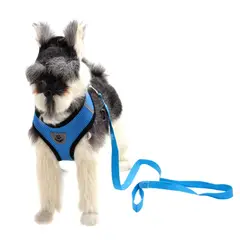 MASCO TODO - Arnés Reflectante y Correa para Perros Mascotas Azul Talla L