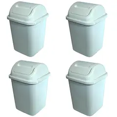 BLOCCARE - Pack 4 Basureros Plásticos De 10 Litros Basurero Para Baño