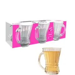 LAV - PACK DE 6 TAZAS VIDRIO TÉ CAFÉ O CAPUCHINNO 225 CC