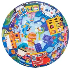 GENERICO - Puzzles Circular 108 Piezas Busy Traffic