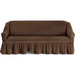GENERICO - Fundas Cubre Sillon Turca Sofa De 3 Cuerpos Elasticada - Cafe Oscuro