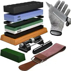 GENERICO - Set Piedras De Afilar Cuchillos Juego Completo