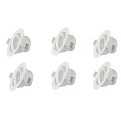 WANT - Pack x 6 Foco Spot led Redondo Embutido 3500k/Luz Cálida