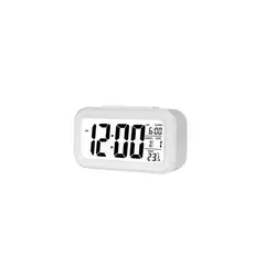 DBLUE - Reloj Despertador Digital Pantalla Lcd Color Blanco - SC