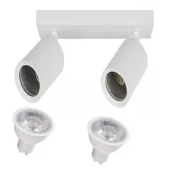 WANT - Aplique Doble Porta Gu10 Dirigible + Ampolletas