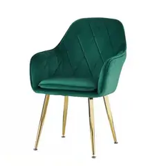 GENERICO - SITIAL POLTRONA LUX VERDE PATAS DORADAS