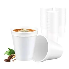 PASTELERIUSCL - X50 Vasos Desechables Vasos Plumavit Termico Vaso 6oz177ml Bebidas Calientes Vasos De Plumavit Cafe