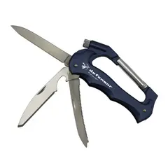 GENERICO - Mosquetón Llavero Multifuncional Para Camping Caza Y Luz Led