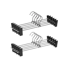 GENERICO - Pack De 20 Colgadores Para Pantalón Negro Metal Ibm