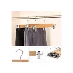 GENERICO - Pack De 50 Ganchos Para Pantalón De Madera Con Perritos Ibm