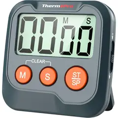 GENERICO - Temporizador Cronometro Digital Multiuso Thermopro TM03 Con Iman