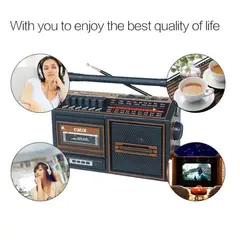 GENERICO - Radio Vintage Portatil Bluetooth Sd Usb Cmik Mk130