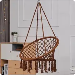 GENERICO - SILLA COLGANTE TIPO HAMACA CAFE ESPECIAL PARA JARDIN O DORMITORIOS
