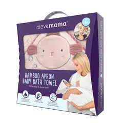 CLEVAMAMA - Toalla Delantal Bambú ROSA
