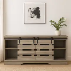 MSA MUEBLES SANTA ANA - Rack Para Tv 60 " Ralco Light Grey