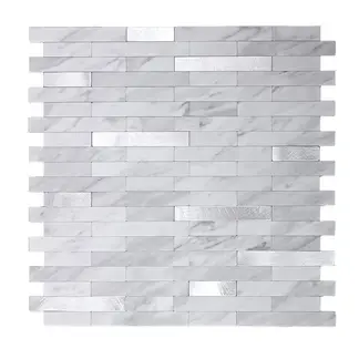 MERCAR RAY - Mosaico autoadhesivo PVC-aluminio 30.6 x 29.7 cm Salpicadero
