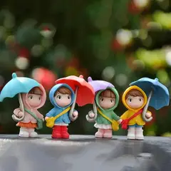 GENERICO - Set 4 Lindas Figuras Niños Paraguas Para Casa , Depto , Auto