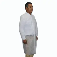 CLEANCARRIER - Cotona Visita Tela Con Velcro Unidad - Blanco
