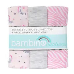 BAMBINO - Set 3 Tutitos Suavecitos Gris Cebra Niña