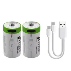 GENERICO - 2 Pila Batería Recargable Cr123a 16340 700mah 3.7v Carga Usb