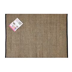 DECOGHAR - Alfombra de Yute Algodón PXP Negro 150x210 cm