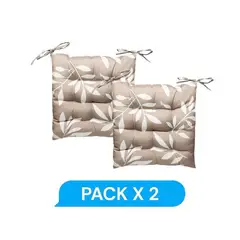 GENERICO - Cojin Terraza Silla Impermeable Prado Beige 40x40 Pack X2 - S9970PB