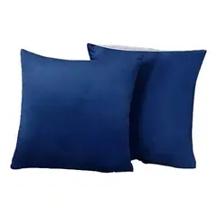 GENERICO - Pack 2 Funda Velvet De Cojín Terciopelo 45x45 Azul