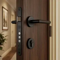 POLI - Cerradura Embutida NIZA B60 Negro Oficina