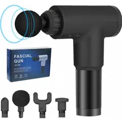 GENERICO - MASSAGE FASCIALGUN MAS 4 ACCESORIOS RECARGABLE