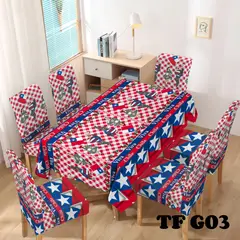 GENERICO - Set Mantel Decorativo + 6 fundas Fechas Patrias