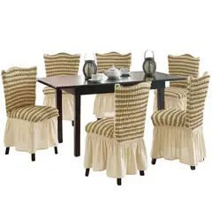 GENERICO - Pack 6 Fundas Sillas Turcas Diseño Lineal L6