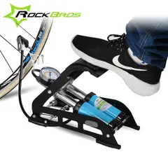 ROCKBROS - Inflador de neumaicos de Pie doble cilindro FP4411