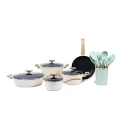 SIMPLIT - Batería Cocina Savannah 9pzs + Set 12 Utensilios Calipso