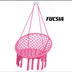 GENERICO - SILLA COLGANTE TIPO HAMACA ESPECIAL PARA JARDIN O DORMITORIOS FUCSIA